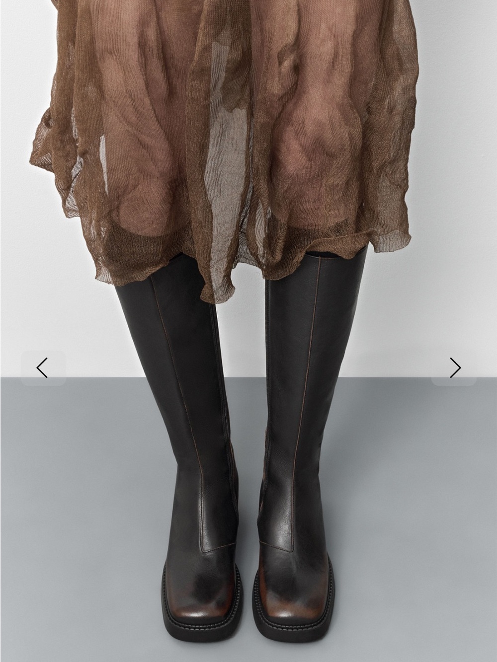 NIB Miista Yumi Boots in Brown Brush Off Leather - Picture 3 of 6